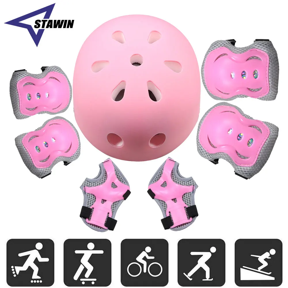 Scooter Helmet Set - Helm sepeda anak, 7 buah/set, bantalan