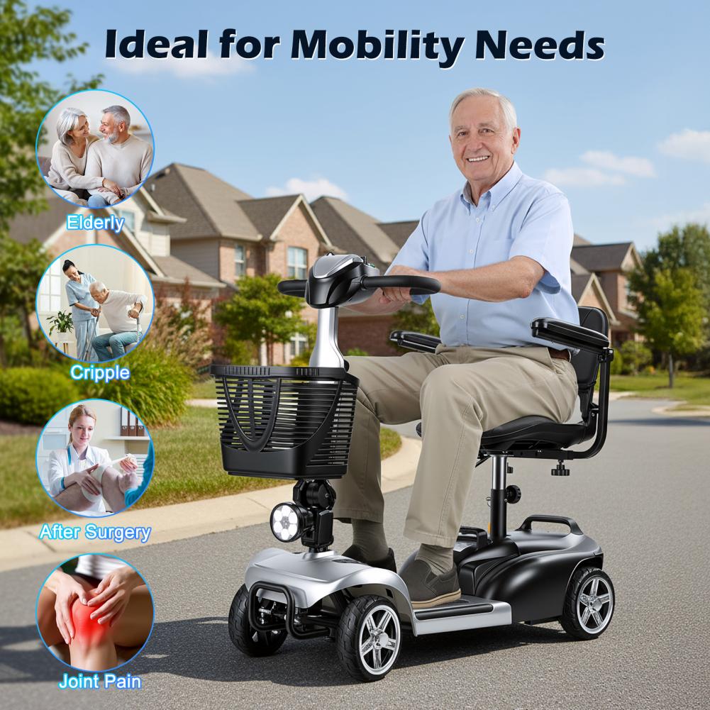 Skuter Mobilitas dengan Lampu  - Electric Scooter Adults ulasan dan harga