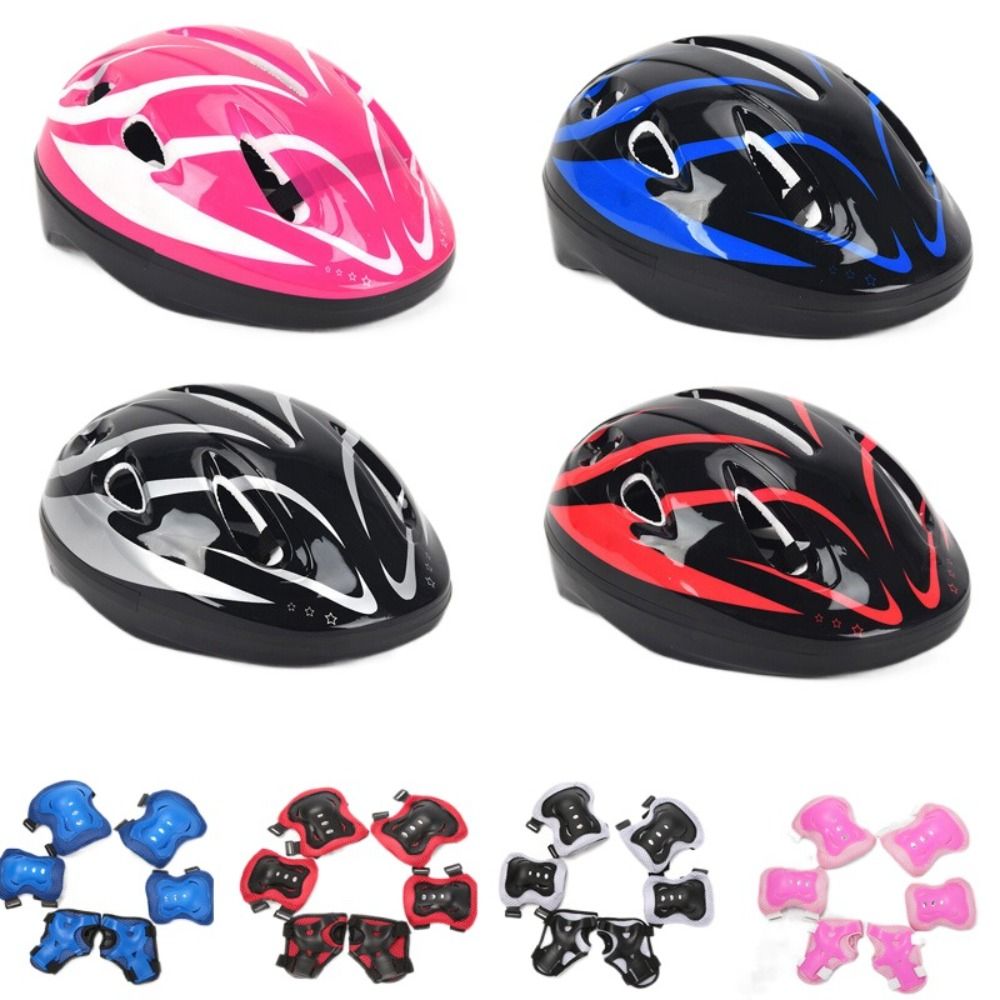 Helm anak-anak, bantalan siku  - Scooter Helmet Set ulasan dan harga