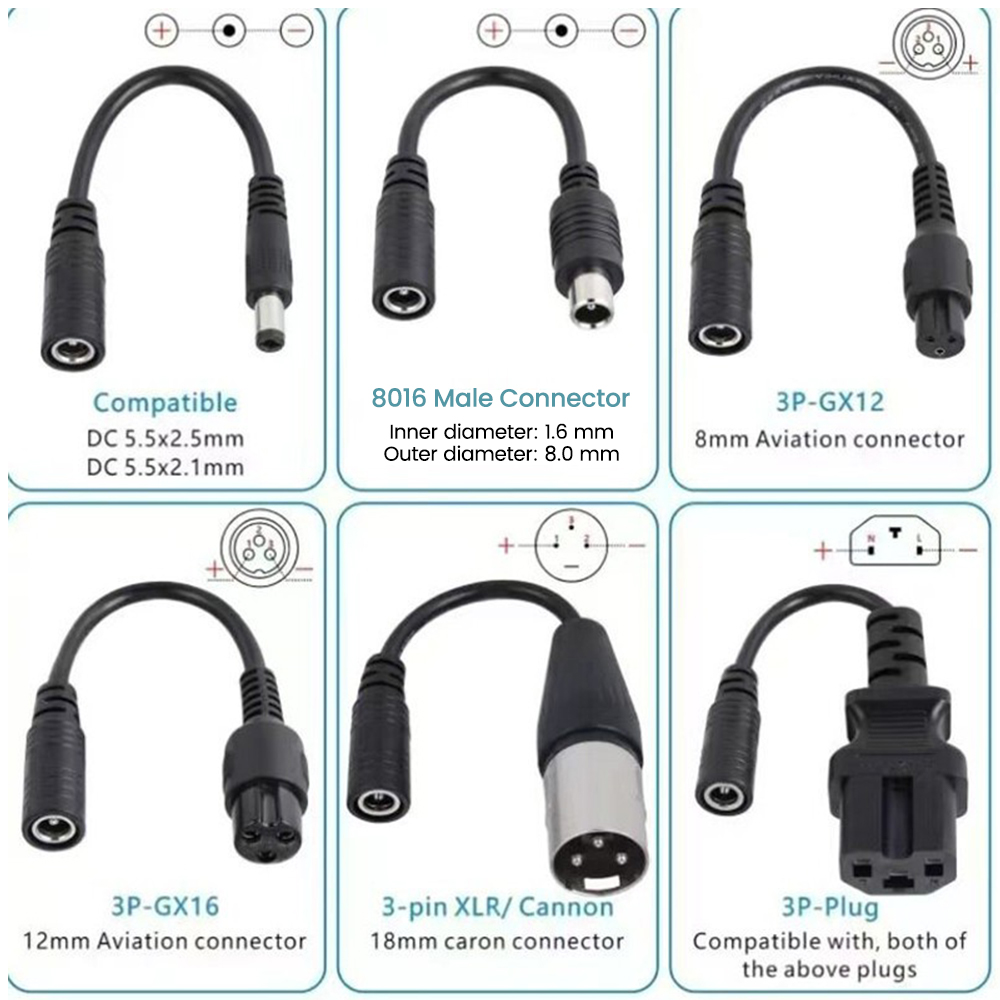 DC5.5MM Ke M12/M16/8016/5525/3 - Electric Scooter Charger ulasan dan harga